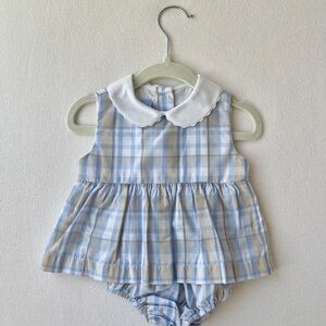 NWT Bella Bliss Peter Pan Bloomer Set - Marvin Plaid